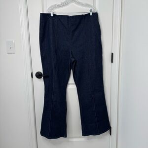 SPANX denim demi boot raw indigo wash pants 3X NWT